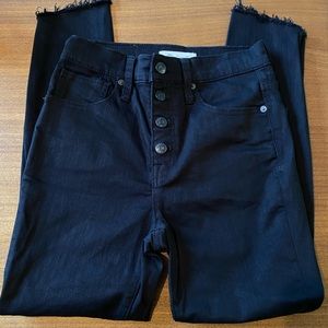 SOLD: Madewell Button Fly 10” high rise size 25